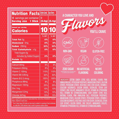 TREVI™ Everyday Sugar Free Electrolytes - Minnie Mouse Hydration Pulverpackungen - 18 Portionen - Zuckerwatte & Sauer Kirsche