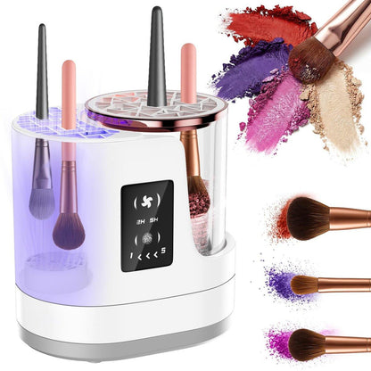 3-in-1 Elektrischer Make-up-Pinselreiniger & -trockner, Automatische Pinselreinigungsmaschine mit Tiefenreinigung & verstellbarer Trocknung, USB-betrieben für alle Pinselgrößen, Rougepinsel & Schwämme