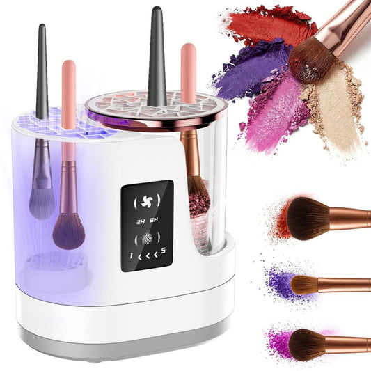 3-in-1 Elektrischer Make-up-Pinselreiniger & -trockner, Automatische Pinselreinigungsmaschine mit Tiefenreinigung & verstellbarer Trocknung, USB-betrieben für alle Pinselgrößen, Rougepinsel & Schwämme
