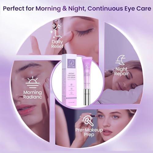 Doracome Caffeine & Retinol Augencreme – Dermatologisch getestet, schnell einziehend, gegen Tränensäcke, feine Linien, dunkle Augenringe und Fältchen mit feuchtigkeitsspendender Pflege