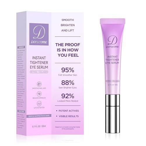 Doracome Caffeine & Retinol Augencreme – Dermatologisch getestet, schnell einziehend, gegen Tränensäcke, feine Linien, dunkle Augenringe und Fältchen mit feuchtigkeitsspendender Pflege