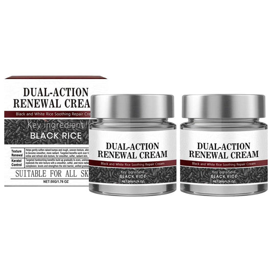 KeraErase Dual Action Renewal Cream – Schwarz- und Weißreis-Beruhigende Reparaturcreme für gesündere Haut (2er-Pack)