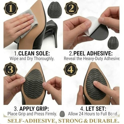 GQTJP Anti-Rutsch-Pads für Absätze – Unsichtbare Haftstreifen für elegante Schuhe, Pumps und Stilettos