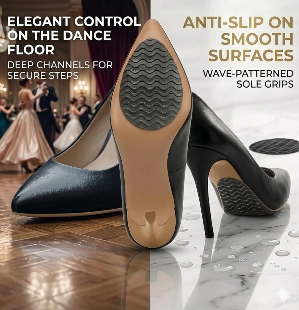 GQTJP Anti-Rutsch-Pads für Absätze – Unsichtbare Haftstreifen für elegante Schuhe, Pumps und Stilettos