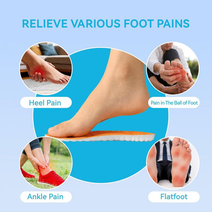 Steppers Einlegesohlen für Damen & Herren, 2026 Neue 4D Memory Foam Cloud Footstr Einlagen, Bequeme & Atmungsaktive Massage Schuheinlagen mit Fußgewölbeunterstützung gegen Fußschmerzen & Ermüdung (Orange, US Männer 14-15)
