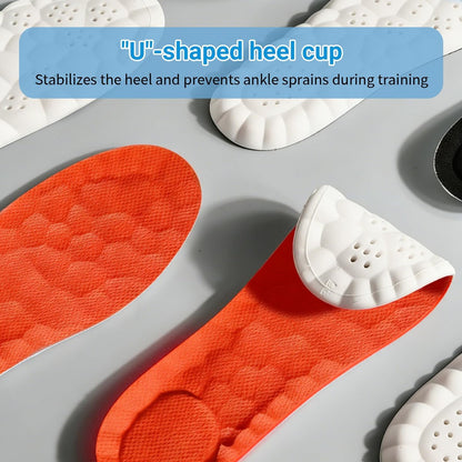 2026 Neue Stepp-Einlegesohlen für Damen und Herren, 4D Cloud Memory Foam Superweiche Einlegesohlen, Ersatz-Schuheinlagen, Stoßdämpfend, Anti-Ermüdung, Ganztägiger Komfort (Orange, Damen 6.5-7)