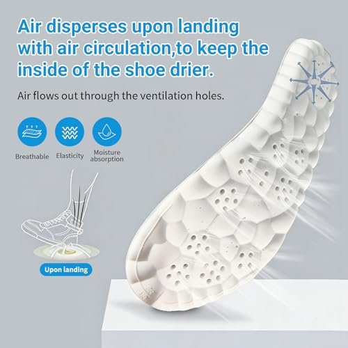 2026 Neue Stepp-Einlegesohlen für Damen und Herren, 4D Cloud Memory Foam Superweiche Einlegesohlen, Ersatz-Schuheinlagen, Stoßdämpfend, Anti-Ermüdung, Ganztägiger Komfort (Orange, Damen 6.5-7)