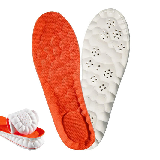 2026 Neue Stepp-Einlegesohlen für Damen und Herren, 4D Cloud Memory Foam Superweiche Einlegesohlen, Ersatz-Schuheinlagen, Stoßdämpfend, Anti-Ermüdung, Ganztägiger Komfort (Orange, Damen 6.5-7)