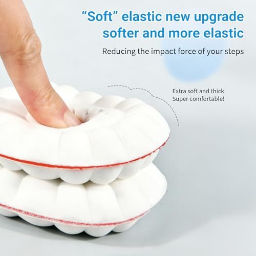 2026 Neue Stepp-Einlegesohlen für Damen und Herren, 4D Cloud Memory Foam Superweiche Einlegesohlen, Ersatz-Schuheinlagen, Stoßdämpfend, Anti-Ermüdung, Ganztägiger Komfort (Orange, Damen 6.5-7)