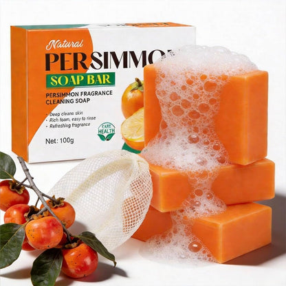 Persimmon-Seife gegen Altersgeruch – 3er-Pack, natürliche Deodorant-Seife für Körpergeruch bei Frauen und Männern
