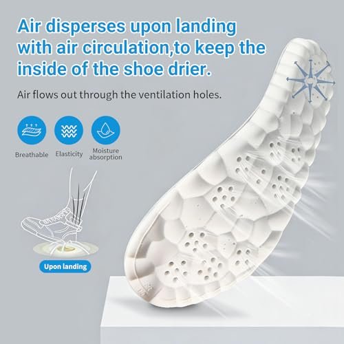 2026 Neue Stepp-Einlegesohlen für Damen und Herren – 4D Cloud Comfort Memory Foam, superweiche Stoßdämpfung, anti-ermüdend & atmungsaktiv – Ersatzsohlen für Arbeit, Laufen (Schwarz, Herren 8.5-9)