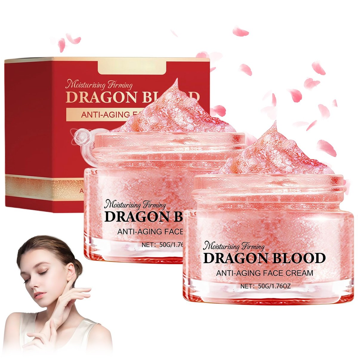 2er-Pack Drachenblut Easy Cream – Anti-Falten-Creme mit Retinol, feuchtigkeitsspendende und nährende Gesichtscreme für Frauen