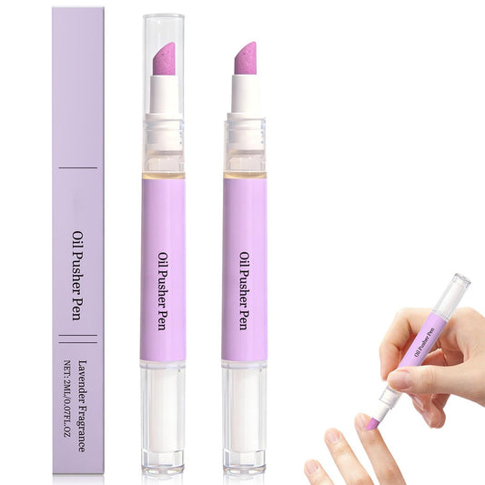 2er-Set 2-in-1 Nagelhautöl-Stift mit Keramikspitze – Sanfter Nagelhautschieber & Pflegeöl für trockene, geschädigte Nägel, Nagelhaut, Nagelfalz – Feuchtigkeit, Stärkung, Glanz