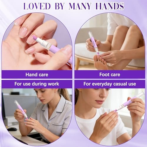 3er Set 2-in-1 Nagelhautöl-Stift mit Keramikspitze – Nagelhautpflege & Nagelöl in einem, Feuchtigkeitspflege für trockene, geschädigte Nägel und Nagelhaut