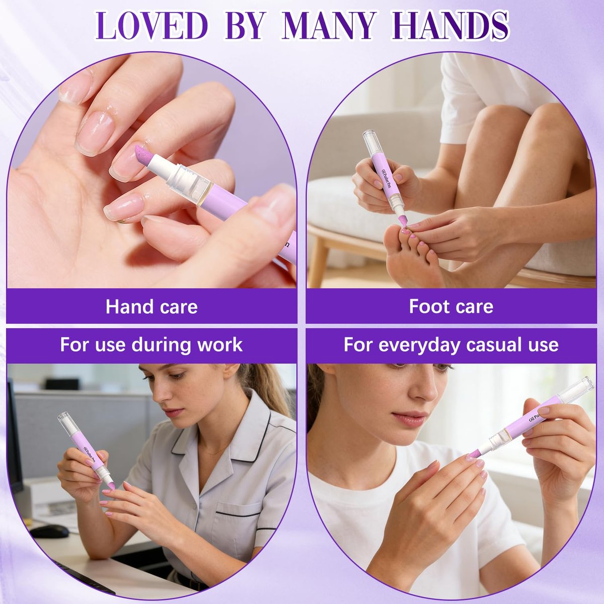 3er Set 2-in-1 Nagelhautöl-Stift mit Keramikspitze – Nagelhautpflege & Nagelöl in einem, Feuchtigkeitspflege für trockene, geschädigte Nägel und Nagelhaut