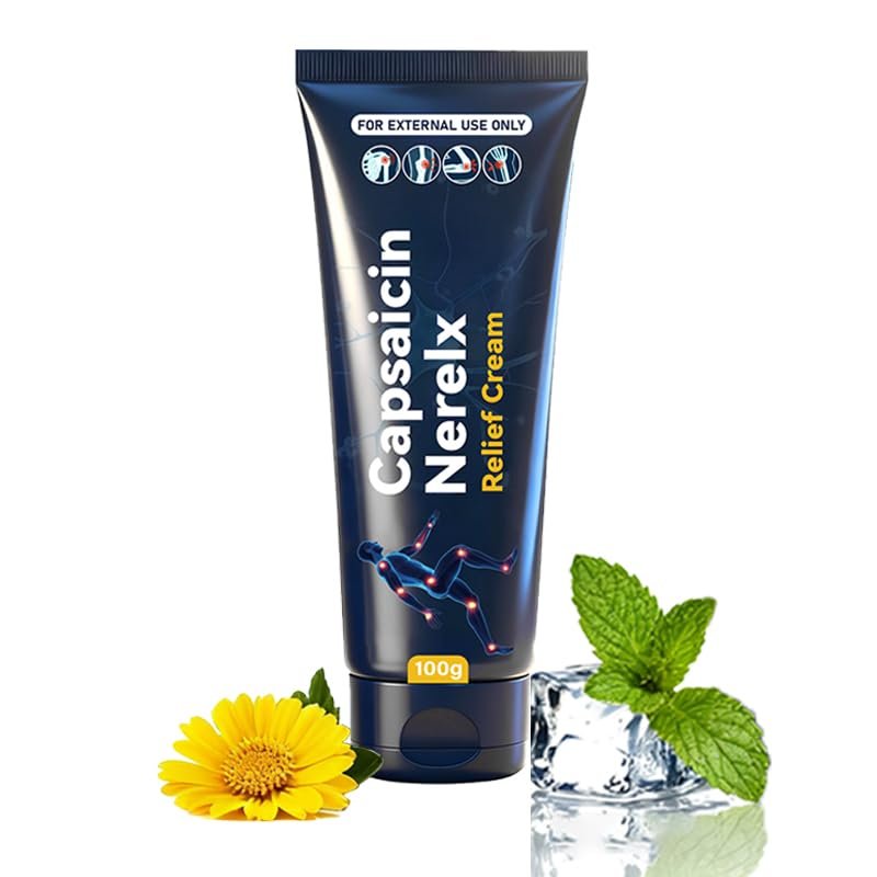 EdenEdges Capsaicin Neuropathy Relief Cream | Gezielte Formel mit Capsaicin, Arnika, MSM & Menthol für Füße, Hände, Beine & Gelenke | Schnell einziehende tägliche Unterstützung bei Muskel- und Nervenbeschwerden, 100 g