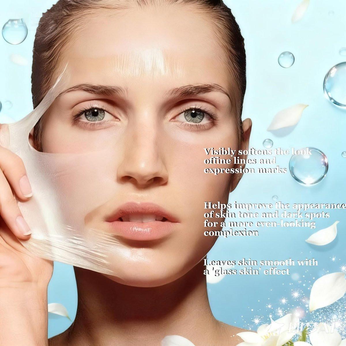 Collagen Night Wrapping Mask + Plumping Serum Niacinamide Peel Off Mask für Feuchtigkeit & Elastizität, Unterstützt Festigkeit & belebt müde Haut, Hydrolysiertes Kollagen für alle Hauttypen