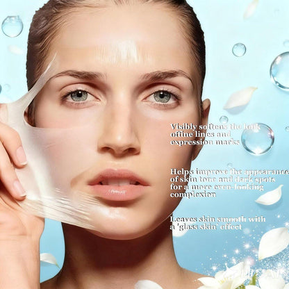 Collagen Night Wrapping Mask + Plumping Serum Niacinamide Peel Off Mask für Feuchtigkeit & Elastizität, Unterstützt Festigkeit & belebt müde Haut, Hydrolysiertes Kollagen für alle Hauttypen