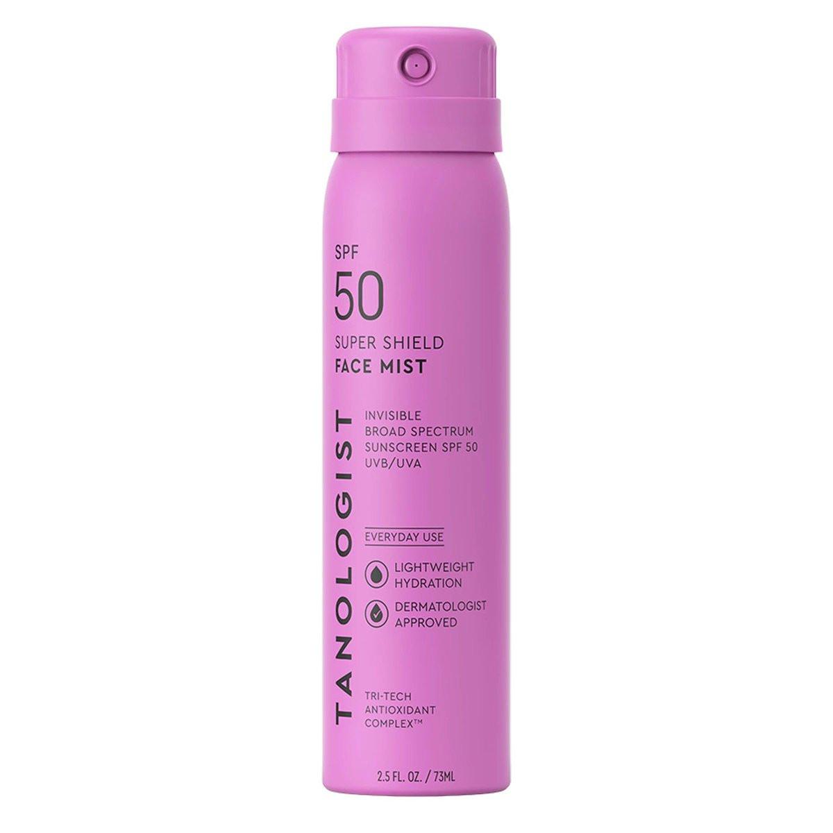 Tanologist SPF 50 Super Shield Face Mist – Sonnenschutz-Gesichtsspray mit LSF 50, 73 ml