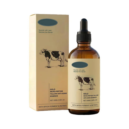 Retinol Golden Micro Peptide Tallow Serum – Tallow-basiertes Gesichtsserum mit Peptiden, tägliche Hautpflege und Feuchtigkeitsunterstützung, 100 ml / 3,38 fl oz