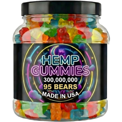 Hanf-Gummis für tiefen Schlaf, Frieden und Entspannung – Hanföl-Erdbeeren aus den USA – 95 Gummibärchen