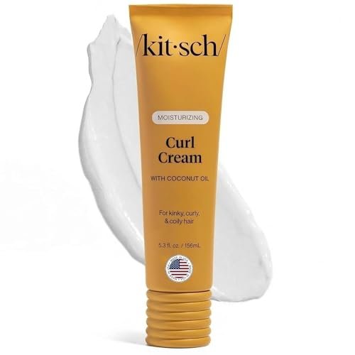 Kitsch Feuchtigkeitsspendende Curl Cream für lockiges Haar – Leichte Lockenprodukte für Männer & Frauen | Definiert Locken, kontrolliert Frizz und verleiht Glanz | Hydratisierende Lockencreme - 150 ml