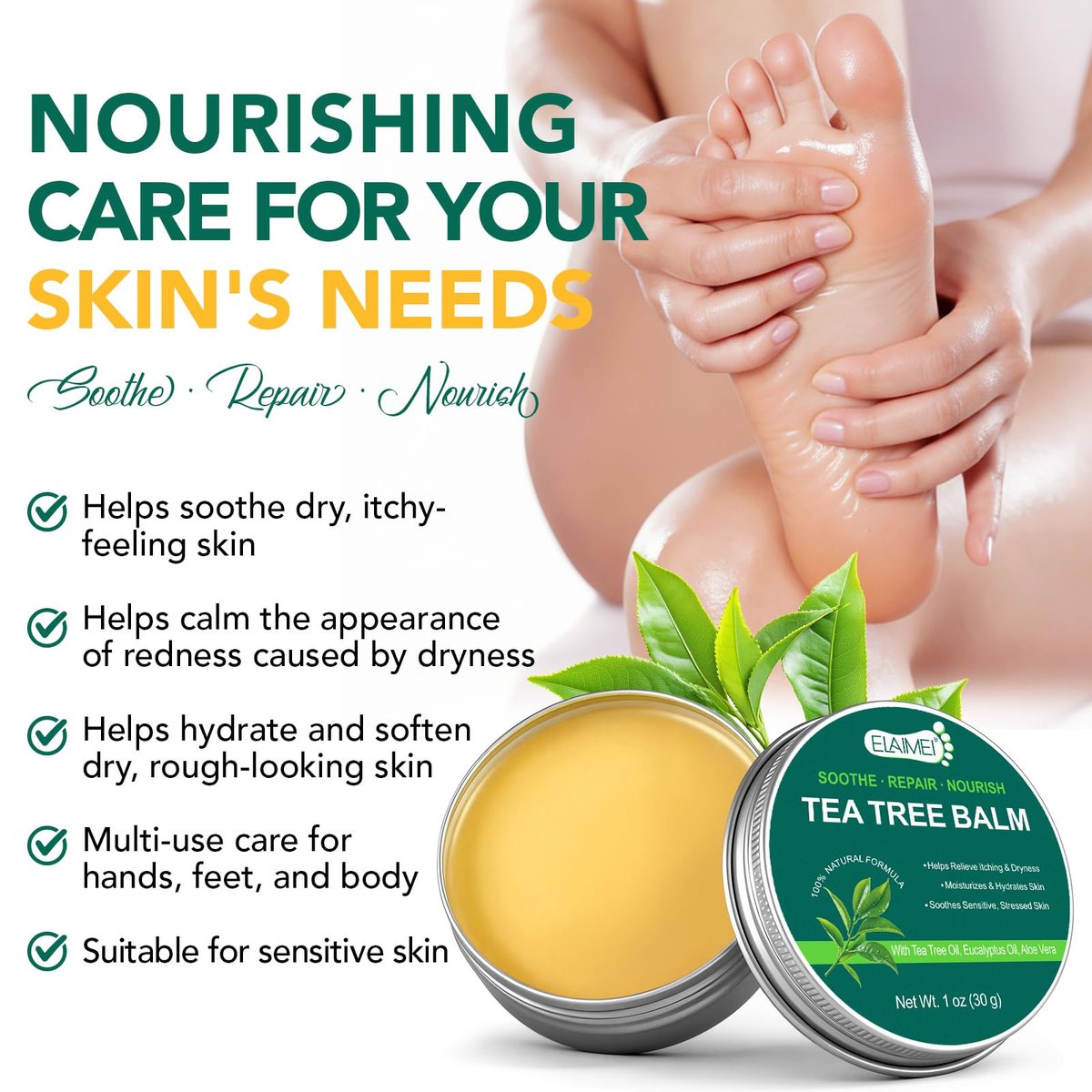 Tea Tree Oil Balsam – Natürliche Pflege für Haut, Füße & mehr | bnHUlMXw