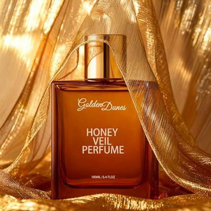 HABOHUSE Golden Dunes Honey Veil Eau de Parfum – Honig, Oud, Patchouli, Vanille & Bergamotte mit floral-amber-würzigen Noten, saubere vegane ätherische Öle, langanhaltender Unisex-Duft, 100 ml