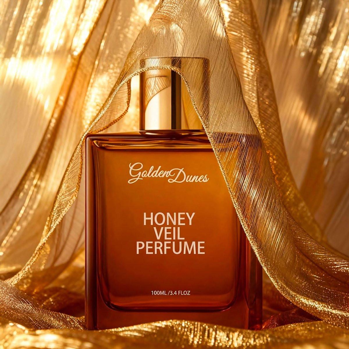 HABOHUSE Golden Dunes Honey Veil Eau de Parfum – Honig, Oud, Patchouli, Vanille & Bergamotte mit floral-amber-würzigen Noten, saubere vegane ätherische Öle, langanhaltender Unisex-Duft, 100 ml