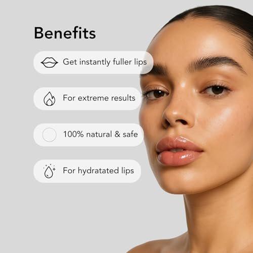 Nelux Lip Plumper mit Hyaluronsäure – Sofortige Hydratation & sichtbar vollere Lippen ohne Kleben oder Kribbeln
