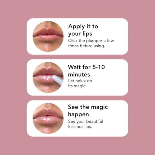 Nelux Lip Plumper mit Hyaluronsäure – Sofortige Hydratation & sichtbar vollere Lippen ohne Kleben oder Kribbeln