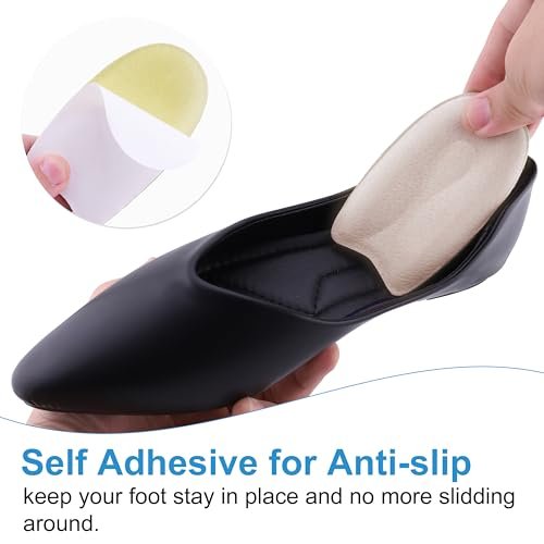 LanJe Schweinsleder Fersenstütze für Plantarfasziitis Damen, Fersenpolster für Achillessehnenentzündung & Fersensporn Linderung, Stoßdämpfende Ferseneinlagen für High Heels Sandalen Flache Schuhe, 2 Paar Klein Größe 5-8