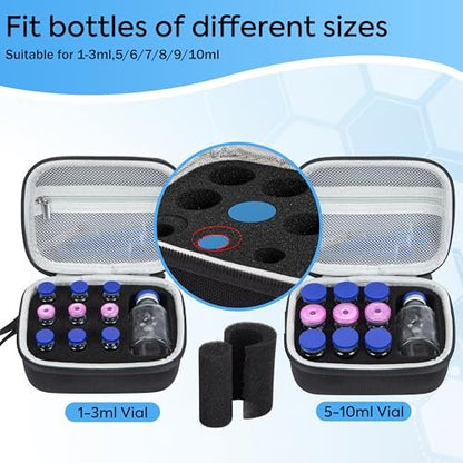 10 Slots Insulin Vial Protector Case - Insulin Vial Organizer Bag für Diabetiker, passend für Standard 1ml, 3ml, 5ml, 10ml und 30ml Vials