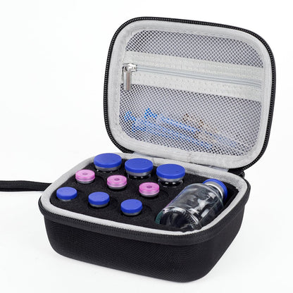 10 Slots Insulin Vial Protector Case - Insulin Vial Organizer Bag für Diabetiker, passend für Standard 1ml, 3ml, 5ml, 10ml und 30ml Vials
