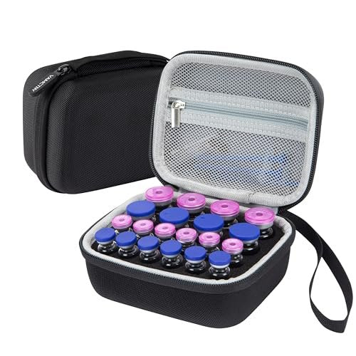 20-Fach Insulinflaschen-Schutzcase – Insulinflaschen-Organizer für Diabetiker, passend für 1 ml, 3 ml, 5 ml und 10 ml Fläschchen