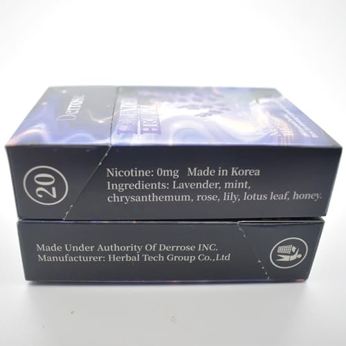 Derrose® Lavendel Kräuterstäbchen, Kräuterzigaretten, Nikotinfrei & Tabakfrei, Hilfe beim Rauchstopp, Bessere Wirkung in Kombination mit Nikotinpflastern, Raucherentwöhnung, 2er-Pack – 40 Sticks