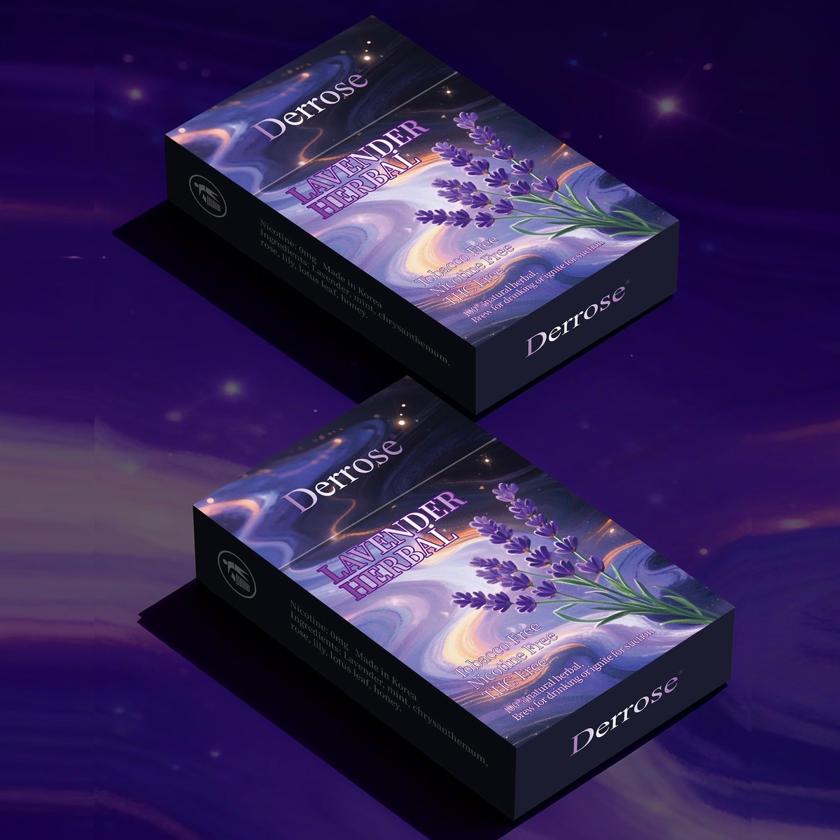Derrose® Lavendel Kräuterstäbchen, Kräuterzigaretten, Nikotinfrei & Tabakfrei, Hilfe beim Rauchstopp, Bessere Wirkung in Kombination mit Nikotinpflastern, Raucherentwöhnung, 2er-Pack – 40 Sticks