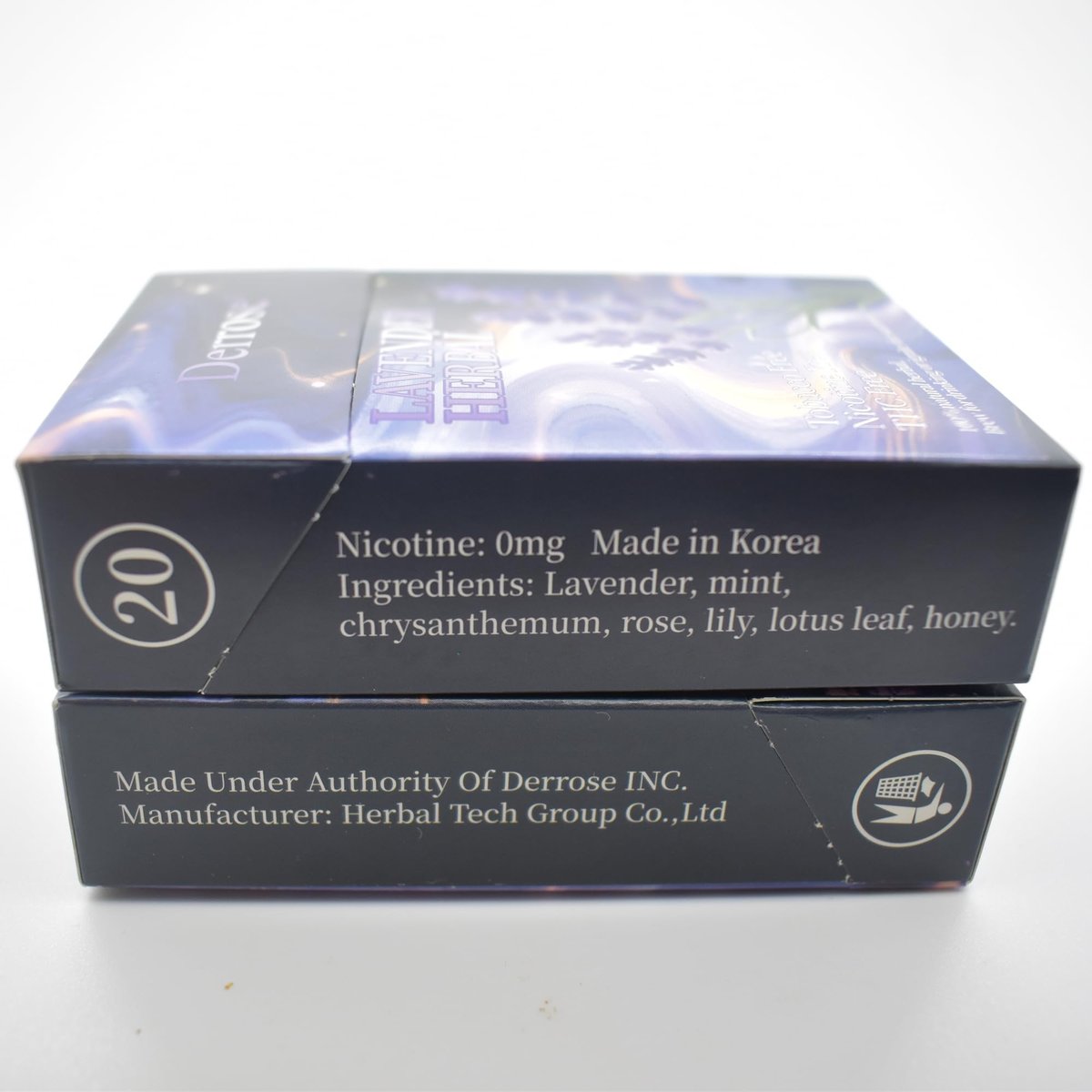 Derrose® Lavendel Kräuterstäbchen, Kräuterzigaretten, Nikotinfrei & Tabakfrei, Hilfe beim Rauchstopp, Bessere Wirkung in Kombination mit Nikotinpflastern, Raucherentwöhnung, 2er-Pack – 40 Sticks