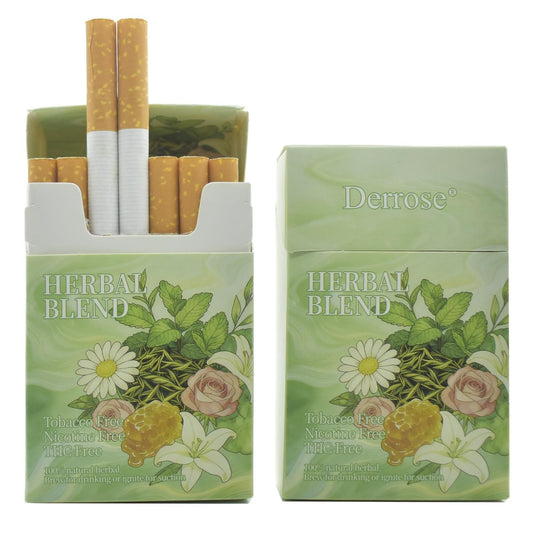 Derrose® Kräutermischung Kräutersticks, nikotin- und tabakfrei, helfen beim Aufhören, bessere Wirkung in Kombination mit Nikotinpflastern, Raucherentwöhnungsprodukte, 2 Packungen – 40 Sticks