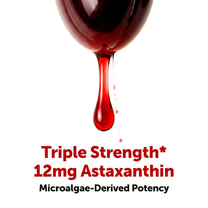 Micro Ingredients Astaxanthin 12mg mit MCT-Öl, 45 Softgels – Hochwertiges Astaxanthin Antioxidans Präparat* | Aus frischer Mikroalgenquelle | Dreifache Stärke, Nicht-GVO, Glutenfrei, Ohne Soja