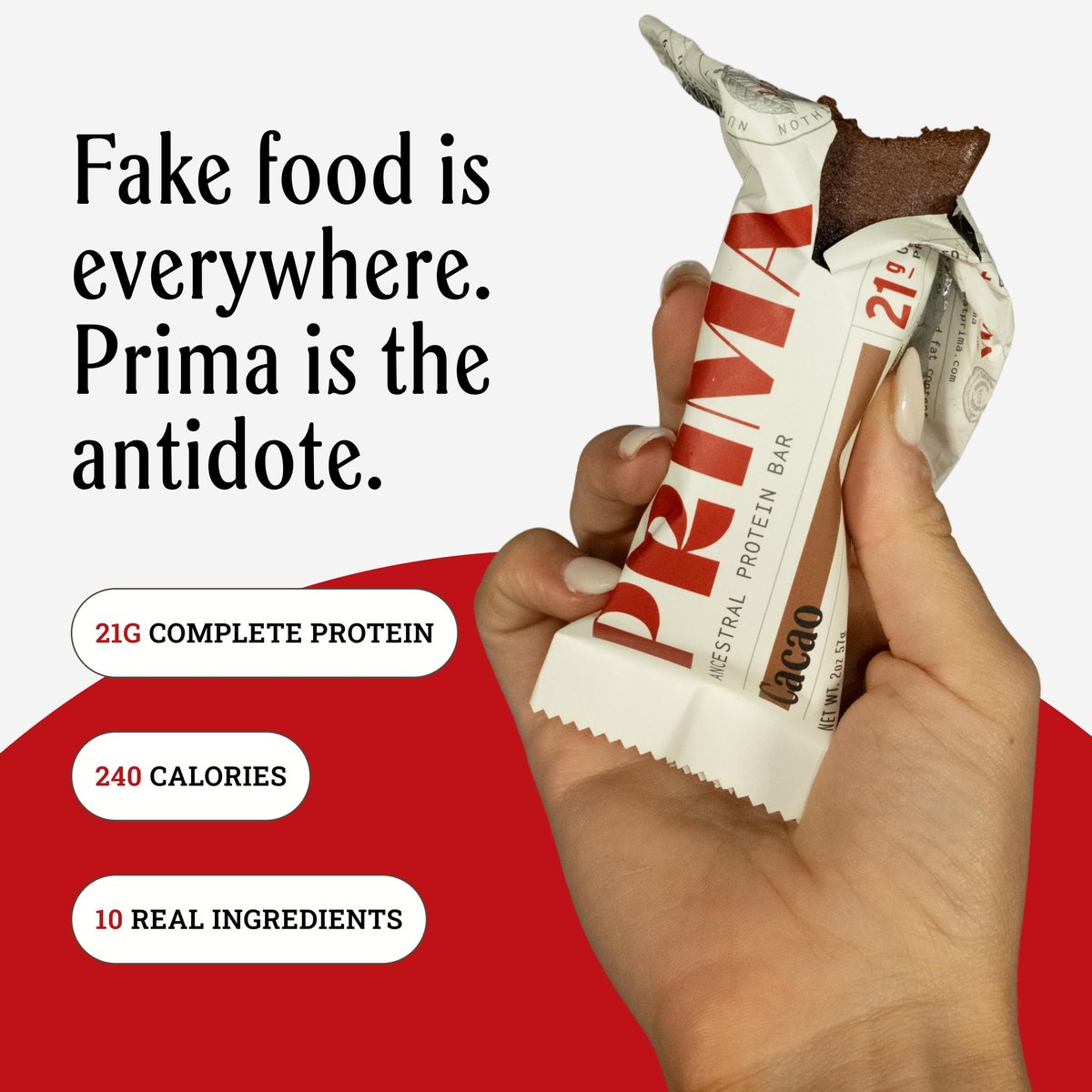 Prima Ancestral Protein Bar | 21g Grassfed Molkenprotein + Kollagen | Rindertalg, Rohhonig | Saatölfrei | Kakao – 7er Pack