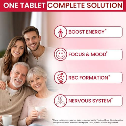 VITBOOST Vitamin B12 1000 mcg Lutschtabletten – 365 Stück, natürlicher Beerengeschmack – B-12 Vitamin für Energie & Nervensystemunterstützung – Non-GMO Tabletten – Hergestellt in USA