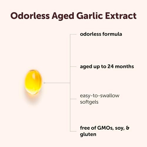 Micro Ingredients Geruchsloser Knoblauch, 150 Weichkapseln | 2 Jahre gereifter Knoblauchextrakt | Angebaute Allium sativum Zwiebel | Natürliches pflanzliches Nahrungsergänzungsmittel | Non-GMO, Glutenfrei