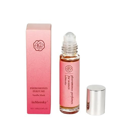 inMeesky Pheromon Parfüm für Frauen, Lang anhaltender Vanille-Roller, Verführerisches ätherisches Duftöl für eine unvergessliche Präsenz 0,34 fl.oz (10 ml)