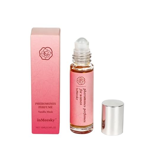 inMeesky Pheromon Parfüm für Frauen, Lang anhaltender Vanille-Roller, Verführerisches ätherisches Duftöl für eine unvergessliche Präsenz 0,34 fl.oz (10 ml)