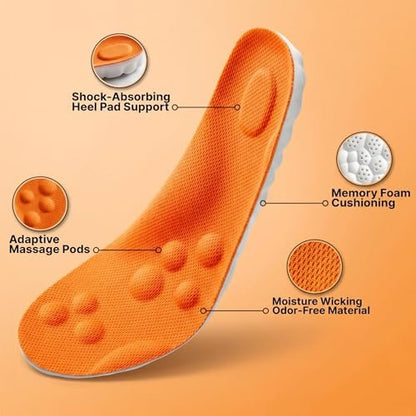 Comfort 365 Steppers Einlegesohlen für Männer und Frauen – 4D Cloud Memory Foam Einlegesohlen für Arbeitsstiefel, Schuhe & Sneaker – Superweich, Anti-Ermüdung, Stoßdämpfung, Fußschmerzlinderung (US M 8-11)