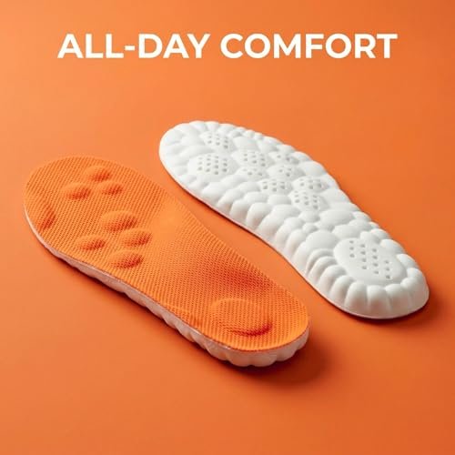 Comfort 365 Steppers Einlegesohlen für Männer und Frauen – 4D Cloud Memory Foam Einlegesohlen für Arbeitsstiefel, Schuhe & Sneaker – Superweich, Anti-Ermüdung, Stoßdämpfung, Fußschmerzlinderung (US M 8-11)