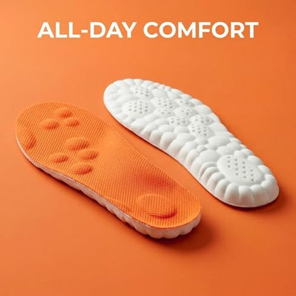 Comfort 365 Steppers Einlegesohlen für Männer und Frauen – 4D Cloud Memory Foam Einlegesohlen für Arbeitsstiefel, Schuhe & Sneaker – Superweich, Anti-Ermüdung, Stoßdämpfung, Fußschmerzlinderung (US M 8-11)
