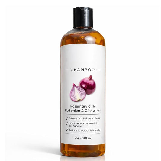 MYSQIHO Onion Shampoo für Haarwachstum mit Rosmarinöl, roter Zwiebel und Zimtextrakt – Stärkt Haarwurzeln, reduziert Haarausfall, fördert das Haarwachstum für Frauen und Männer (200 ml)
