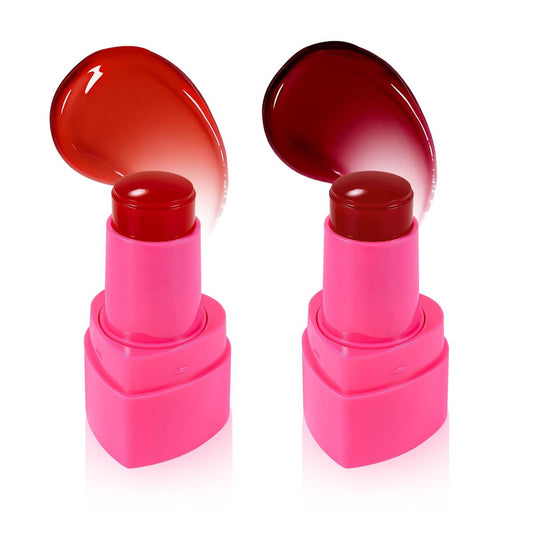 KALYFADIO 2er-Pack Jelly Blush Stick für Wangen, Kühlender Wasser-Jelly-Tönungsstift, Feuchtigkeitsspendender Lippen- und Wangentönungsstift, Lang anhaltend, Tierversuchsfrei, Deckkraft aufbaubar (01+03)